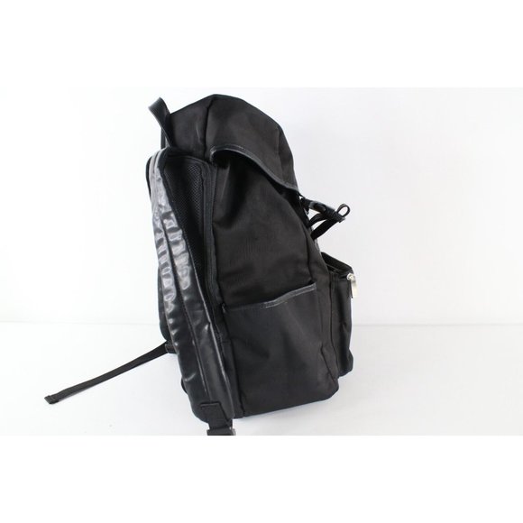 Ben Sherman Big Logo Spell Out Leather Strap Buckle Top Backpack Book Bag Pack main image 8